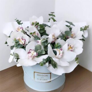 The Only Love. White Orchids, Eucalyptus