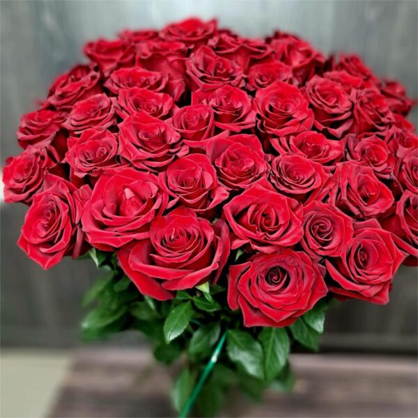Forty in Burgundy bouquet of 40 burgundy roses approximately 50 cm tall