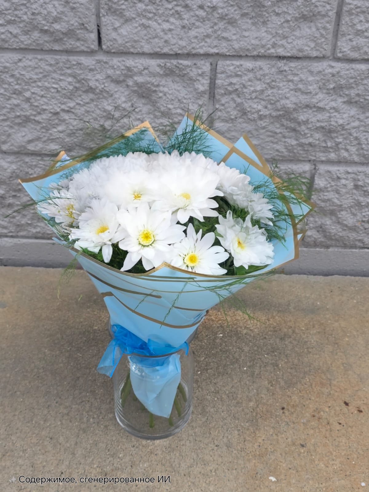 Blue Paper, White Petals - Image 2