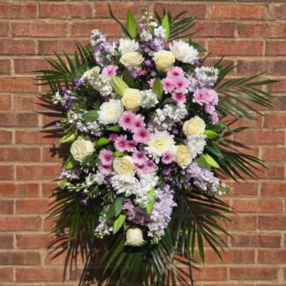 Funeral Standing Sprays & Wreaths  on  chrysanthemum, lily - a symbol of eternal memory and sorrow