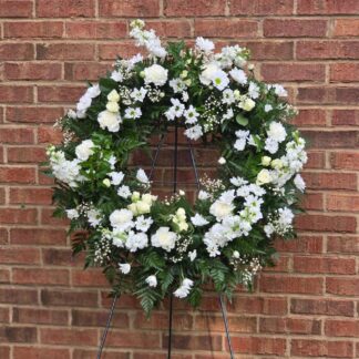 Funeral Standing Sprays & Wreaths on chrysanthemum, carnation, bush rose