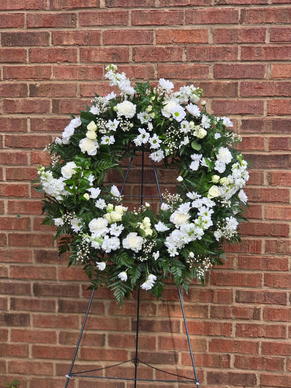 Funeral Standing Sprays & Wreaths on chrysanthemum, carnation, bush rose